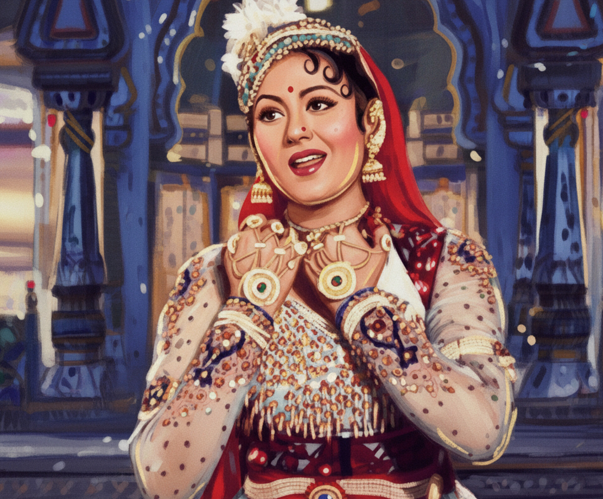 'मुग़ल-ए-आज़म' फिल्म के गाने 'प्यार किया तो डरना क्या' में डांस करती हुई मधुबाला।