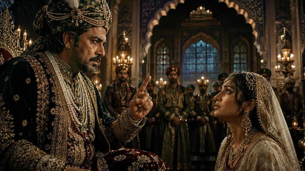 शाही लहजे और दर्द भरे dialogues का cinematic मंजर