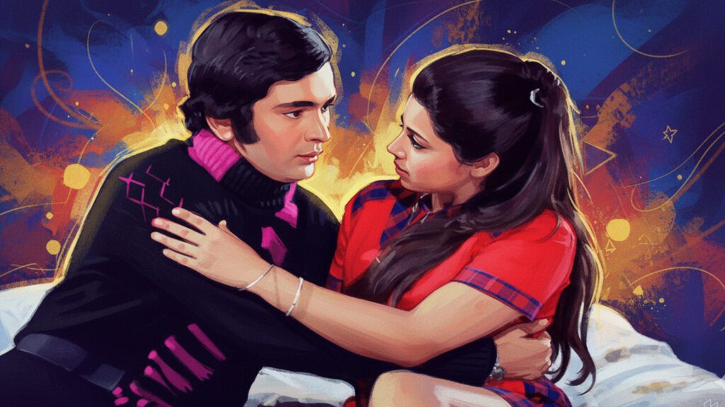 ऋषि कपूर और डिंपल कपाड़िया 'बॉबी' फिल्म के रोमांटिक सीन में