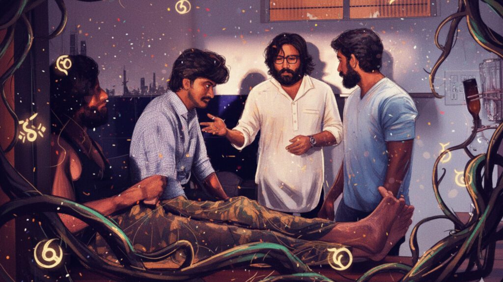 संदीप रेड्डी वांगा लोगों से बात करते हुए