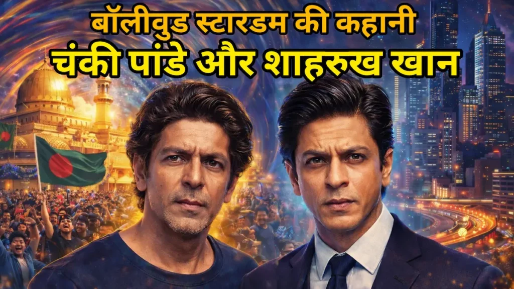 शाहरुख खान और चंकी पांडे की सिनेमैटिक इलस्ट्रेशन