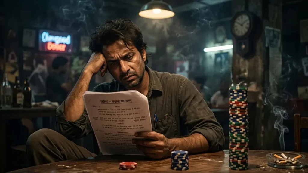 परेशान राइटर स्क्रिप्ट और दांव के बीच उलझा हुआ बैठा है