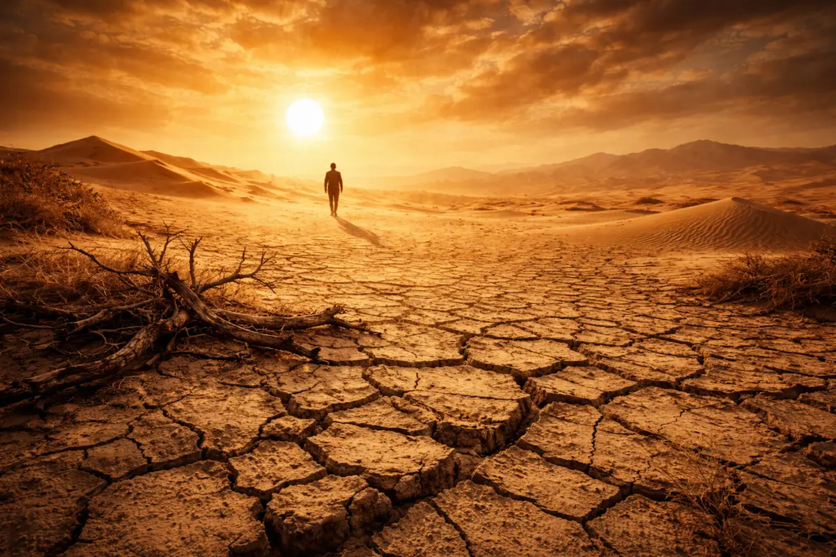 रेगिस्तान और सूखापन जीवन की कमी