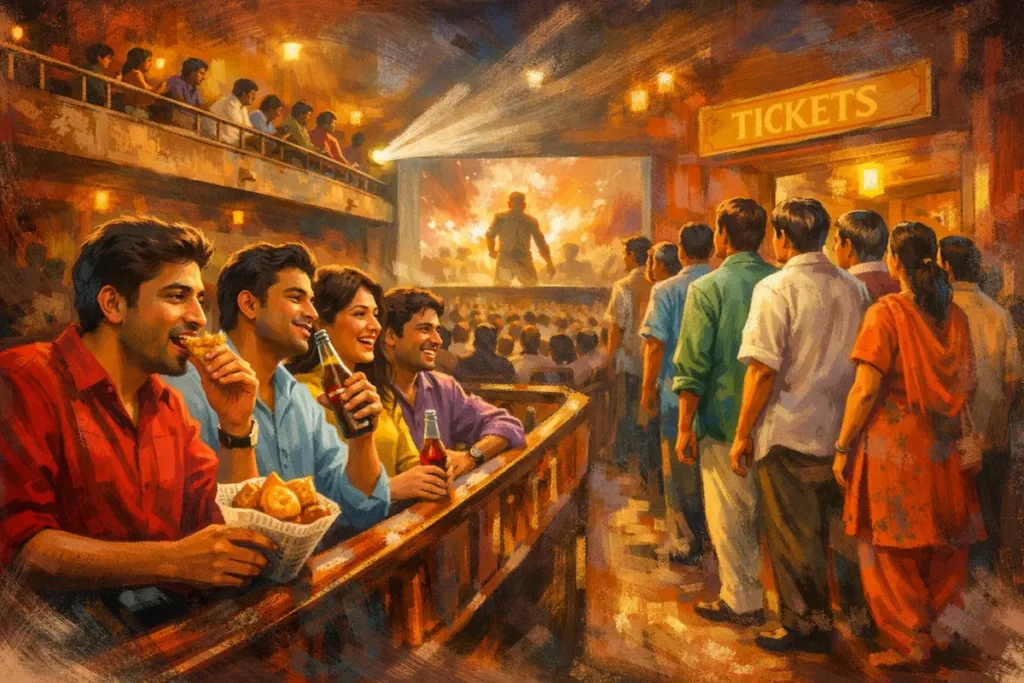 90 के दशक में पुराने सिनेमा हॉल का मज़ा और टिकट की लाइन