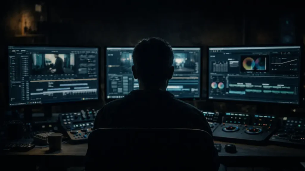 बॉलीवुड फ़िल्म की पोस्ट-प्रोडक्शन एडिटिंग और कलर ग्रेडिंग स्टूडियो