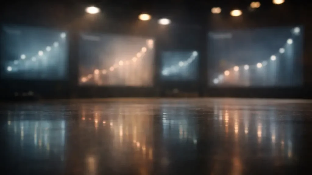 फ़र्श पर झलकते करियर ग्राफ़ और सफलता के पैटर्न