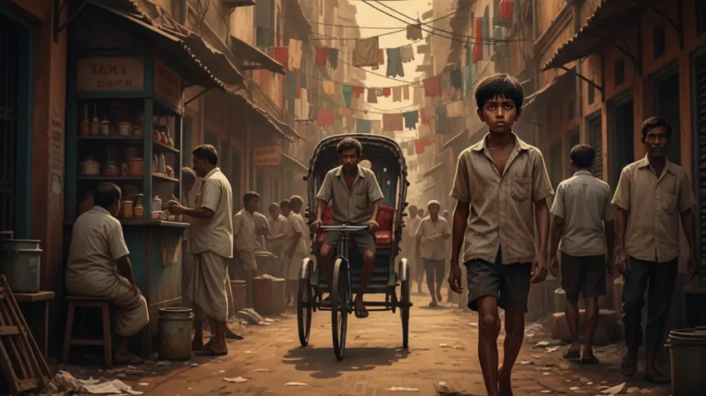 कोलकाता की तंग गलियों में संघर्ष करता बचपन