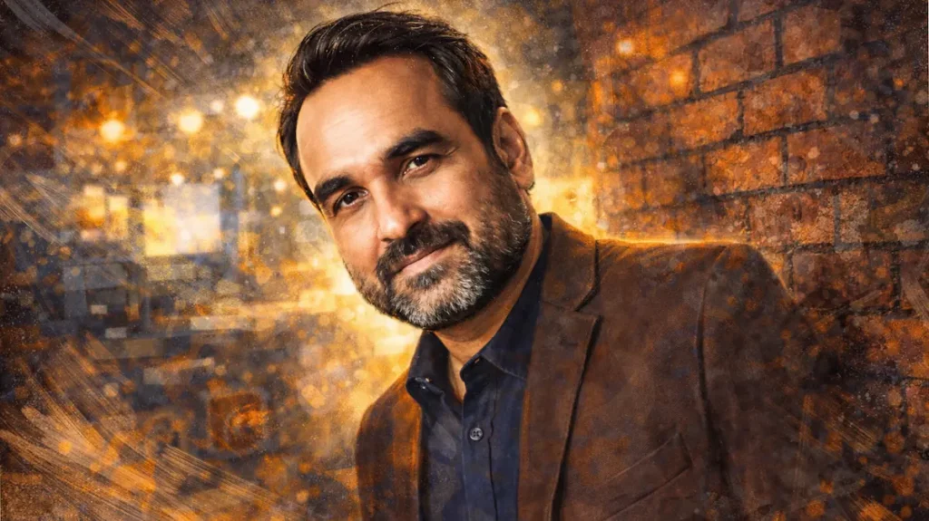 सिनेमैटिक रोशनी में पंकज त्रिपाठी का शांत पोर्ट्रेट