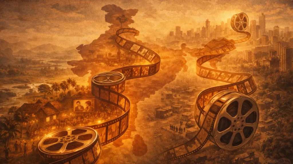 साउथ सिनेमा के देशभर में फैलते प्रभाव का प्रतीकात्मक दृश्य