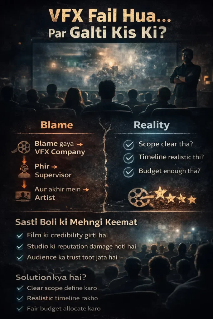 वीएफएक्स फेल होने पर इल्ज़ाम और हक़ीक़त का फ़र्क़ दिखाता मंजर