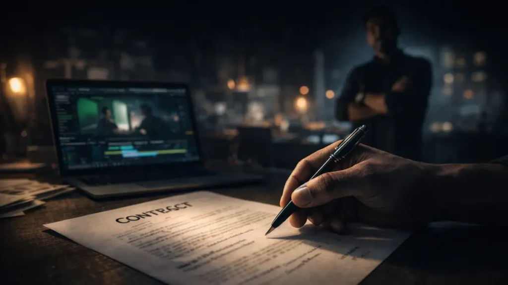 कॉन्ट्रैक्ट पर दस्तख़त से पहले दबाव में रुका हुआ हाथ