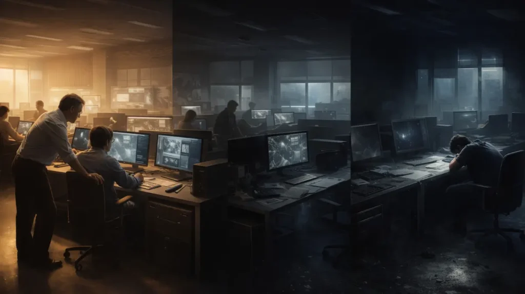 वीएफएक्स स्टूडियो में धीरे-धीरे कम होते कलाकार और फीका पड़ता माहौल