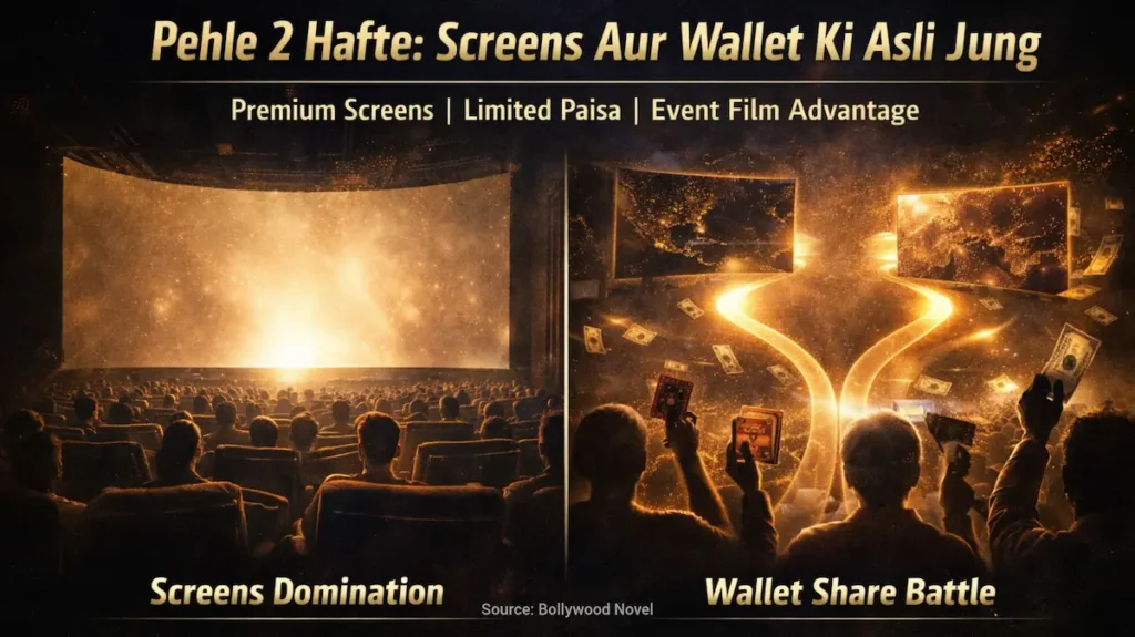 प्रीमियम सिनेमा स्क्रीन और ऑडियंस के वॉलेट पर इवेंट सिनेमा के दबदबे को दिखाती इमेज