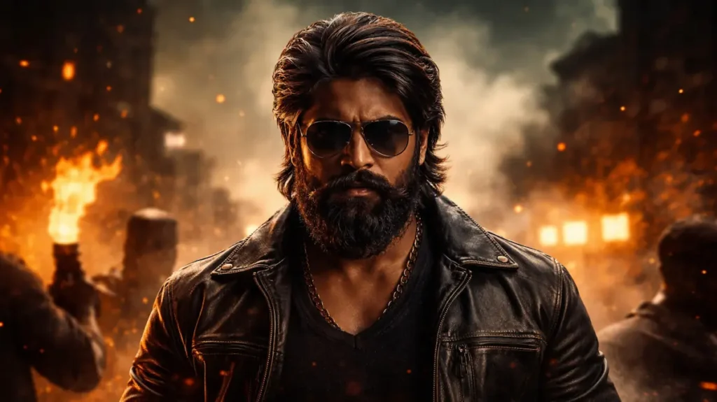 यश की टॉक्सिक फ़िल्म की मार्केटिंग स्ट्रैटेजी को दर्शाता हुआ सिनेमैटिक अंदाज़